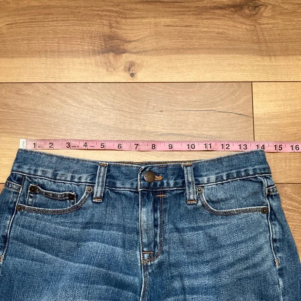J Crew Raw Hem Medium Wash Jean Shorte